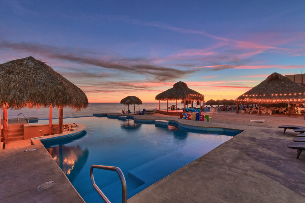 Manny's Beach Club Pool and Palapas in Rocky Point Mexico | Best Restaurants and Activities in Puerto Penasco by Casago