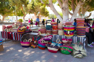 Paintings, Art Work, Jewelry, Baskets, Clothing, Baked Goods, and more for sale at the seasonal Mermaid Market in Shrimp Park - Events in Puerto Penasco - Best Free Activities in Rocky Point