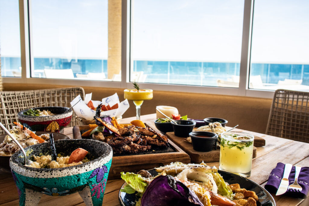 Santo Coyote Restaurant at the Encantame Towers, Craft Mexican Cuisine in Rocky Point, Best Restaurants in Puerto Penasco, Tacos, Cocktails, Octopus, Steak, Ocean Views