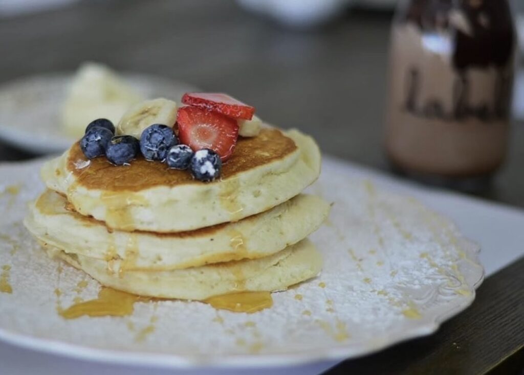 Fruit Pancakes, Bacon, American Breakfast and Brunch in Rocky Point Mexico