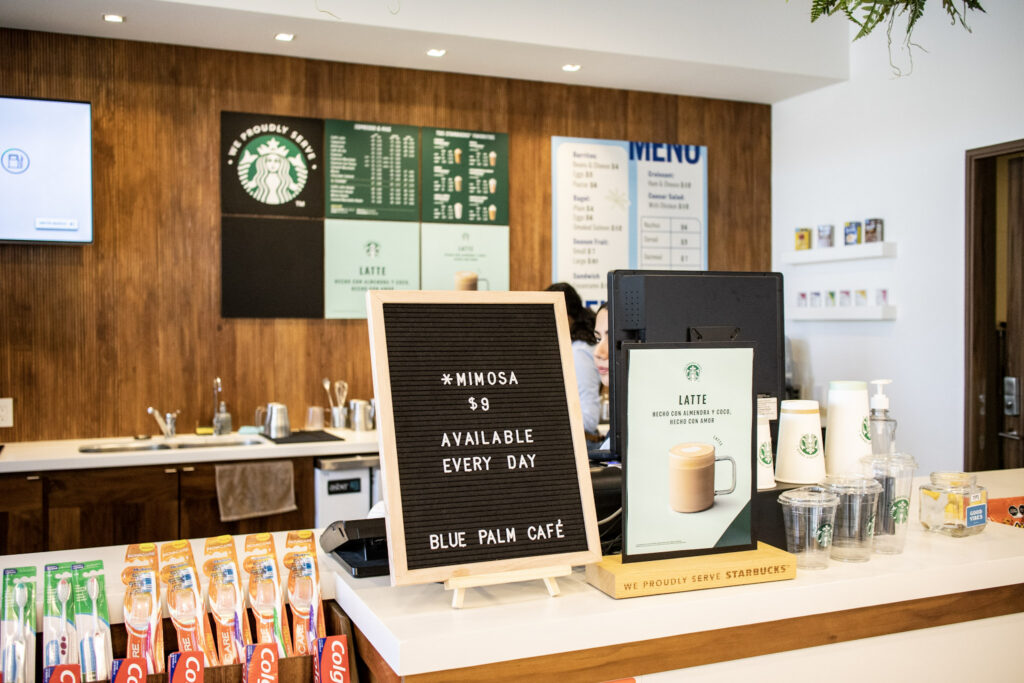 Front of Starbucks Cafe
